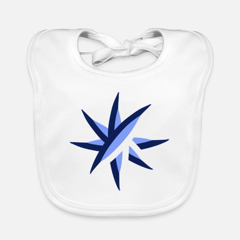 blue star glossy symbol Organic Baby Bibs