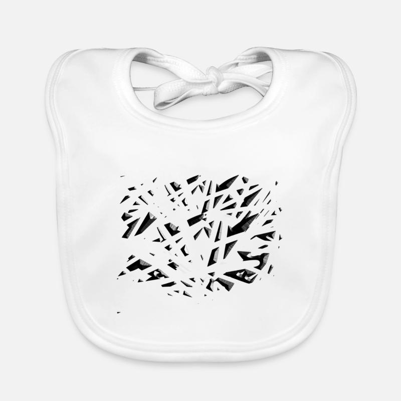 éclats gris motif Bavoir bio Bébé