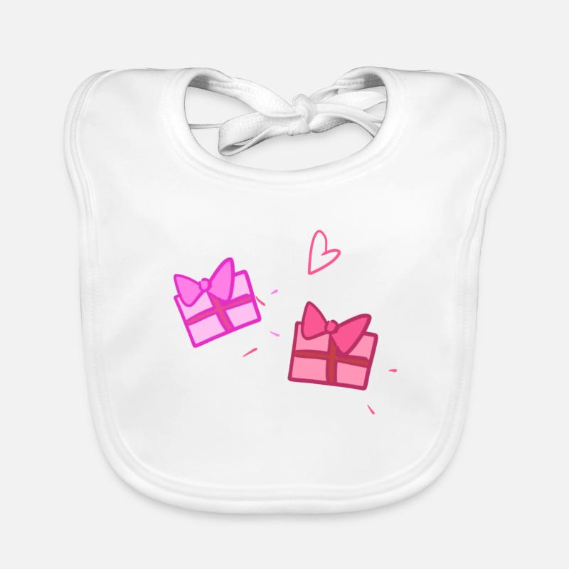Deux cadeaux symbole forme Noël Bavoir bio Bébé