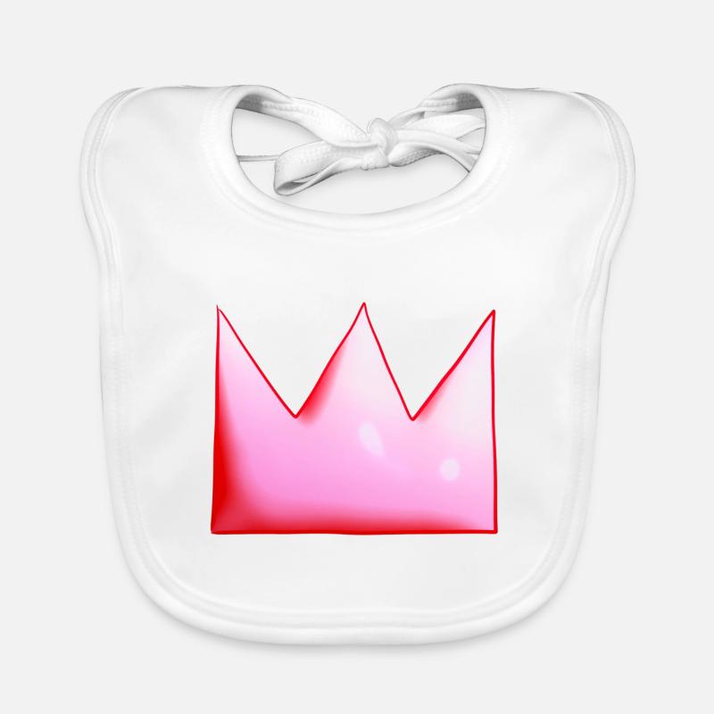 pinke krone cartoon symbol form Baby Bio-Lätzchen