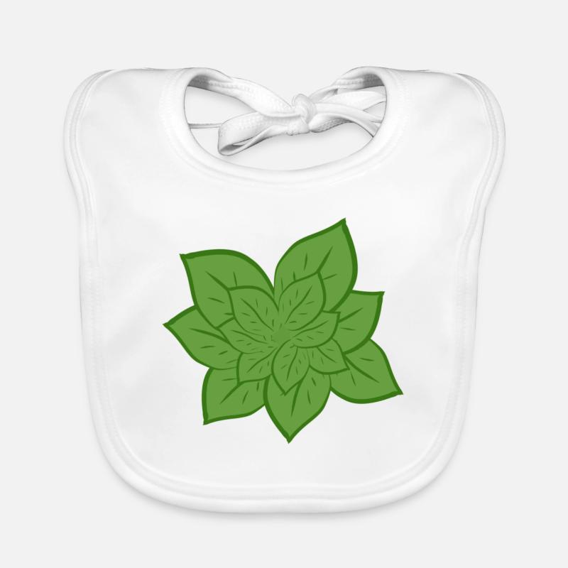Feuilles vertes naturelles Bavoir bio Bébé