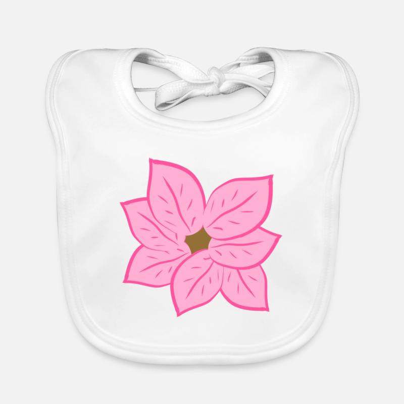 Symbole de fleur rose Bavoir bio Bébé