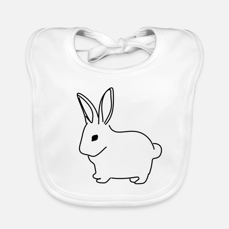 Rabbit animal symbol mammal Organic Baby Bibs