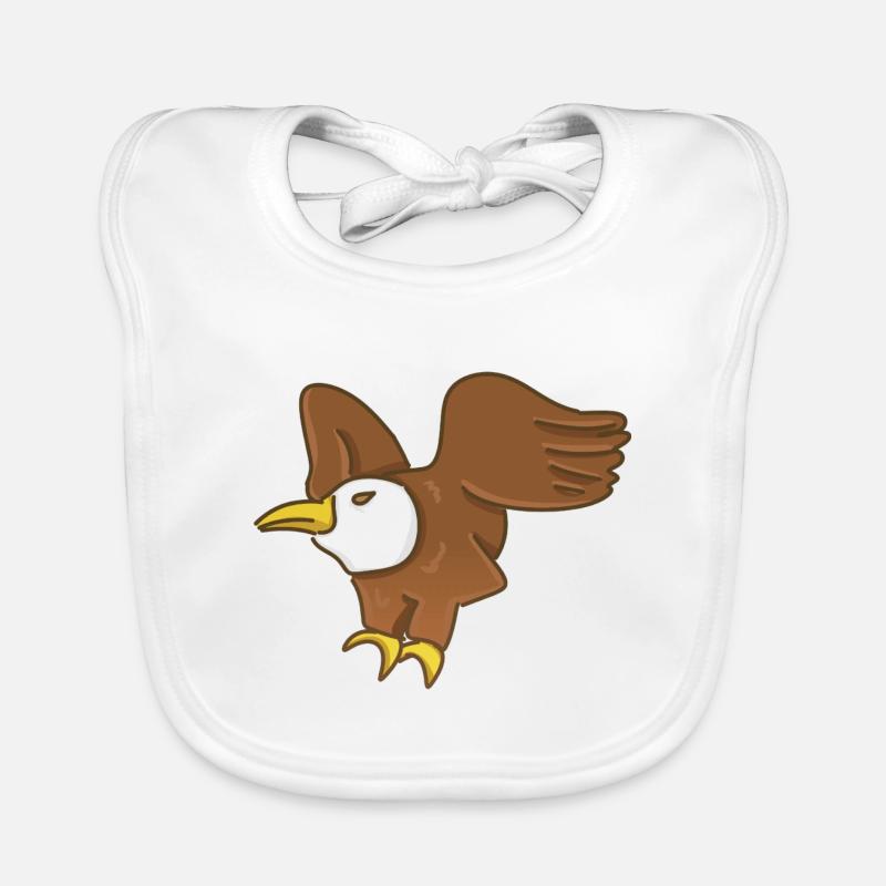 Eagle Bird Animal Cartoon Symbol Fly Organic Baby Bibs