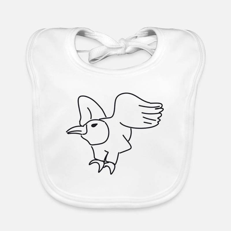 Symbole de mouche animale Eagle Bird Bavoir bio Bébé