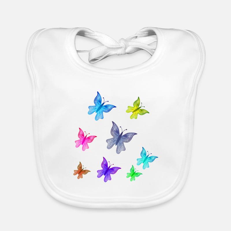 papillon papillons modèle insectes animaux b Bavoir bio Bébé