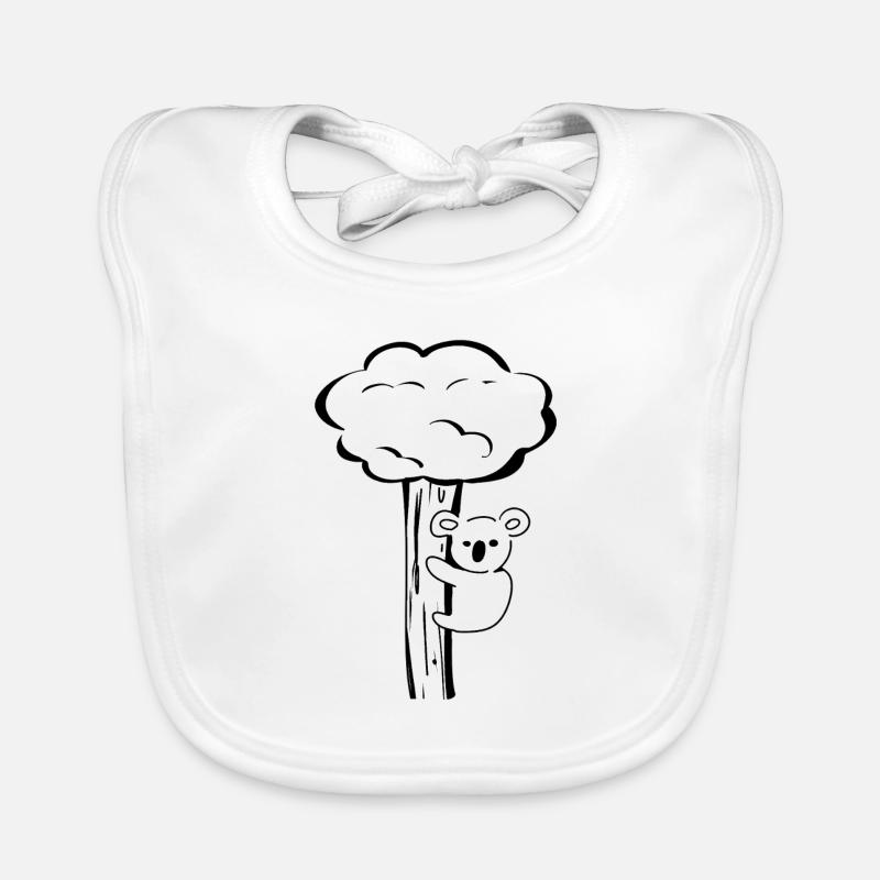 Koala Animal Tree Climbing Organic Baby Bibs