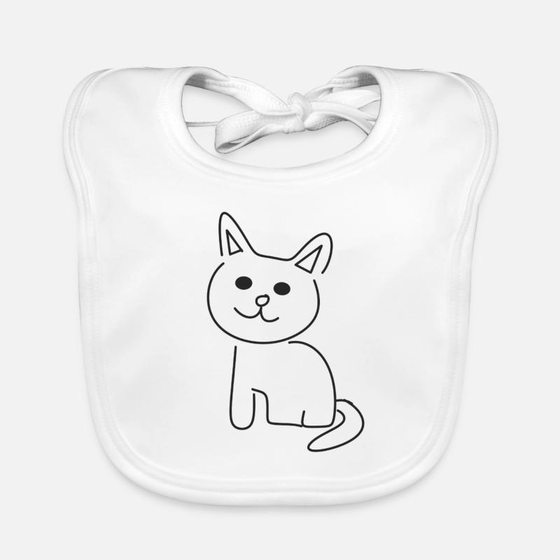 Katze Symbol Tier süß Haustier Baby Bio-Lätzchen