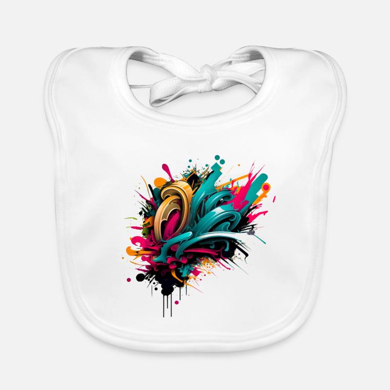 Graffiti Organic Baby Bibs