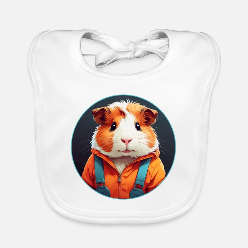 Cochon d’Inde mignon au look extérieur Bavoir bio Bébé