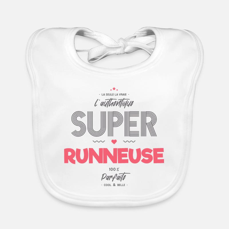 L authentique super runneuse Bavoir bio Bébé