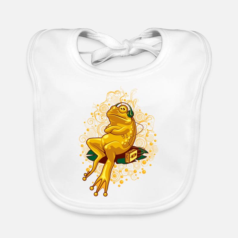 FROGGIE RELAX MODE - Baby Bio-Lätzchen - Weiß