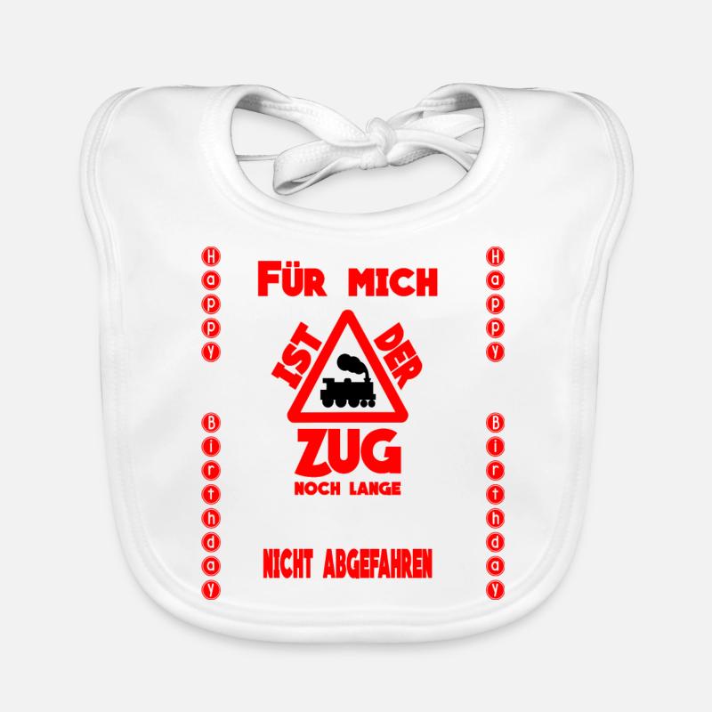 "Zug - Geburtstag" by Claudia-Moda Baby Bio-Lätzchen