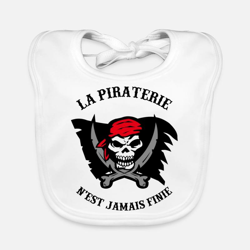 pirate - Bavoir bio Bébé - blanc