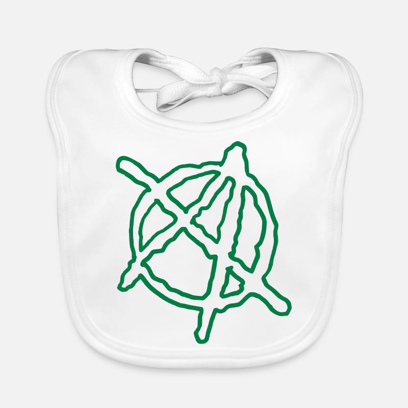 Anarchy Outline Hand Drawn Organic Baby Bibs