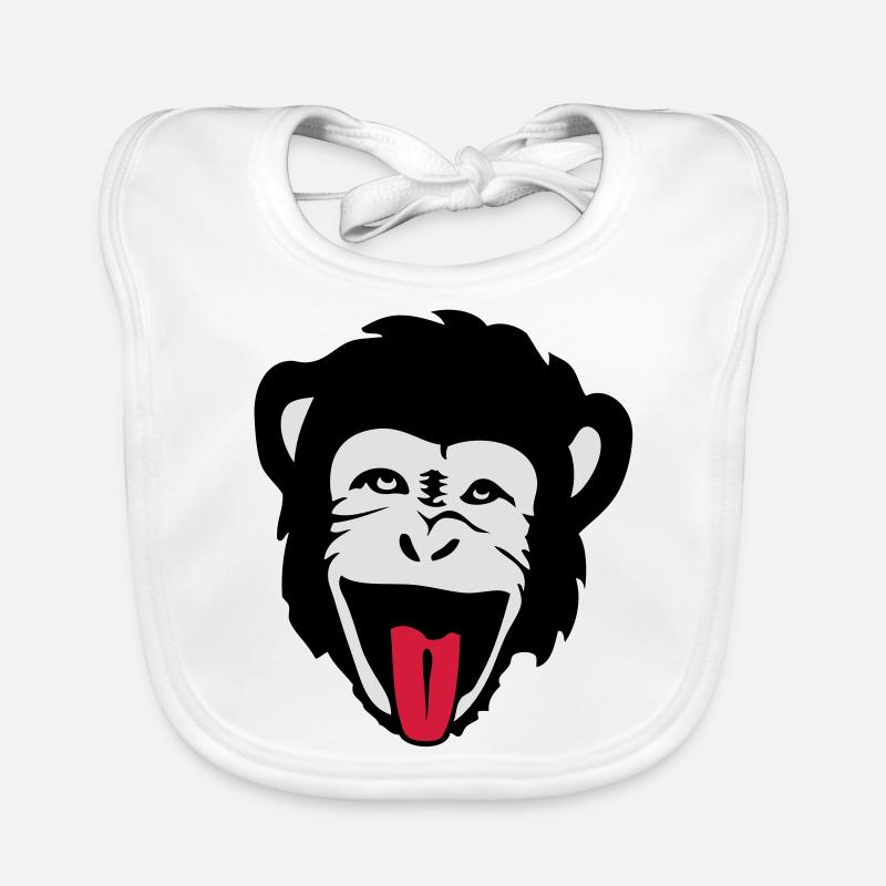 singe gorille monkey tete1 Bavoir bio Bébé