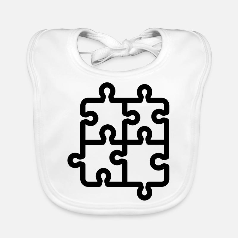 puzzle pieces Organic Baby Bibs
