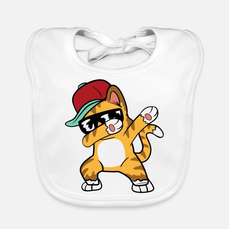 Dabbing dab cat Organic Baby Bibs