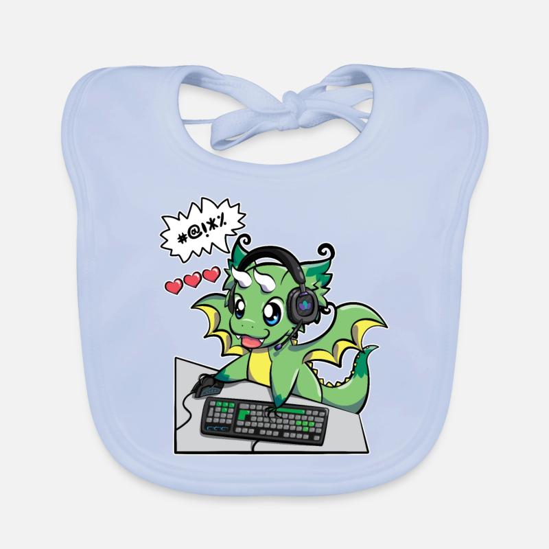 Green Gaming Dragon - Le PVP compétitif, c'est la vie Bavoir bio Bébé
