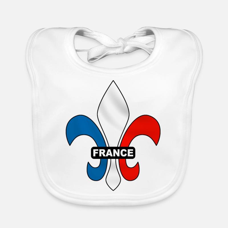 france - fleur de lys Bavoir bio Bébé