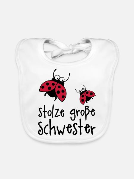 stolze_grosse_schwester_a_2c - Baby Bio-Lätzchen - Weiß