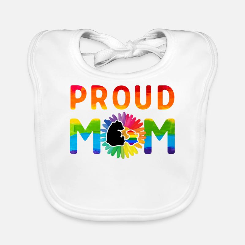 Fier maman ours - Bavoir bio Bébé - blanc