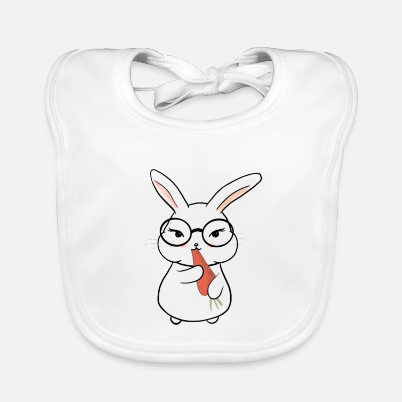 Doux petit lapin Bavoir bio Bébé
