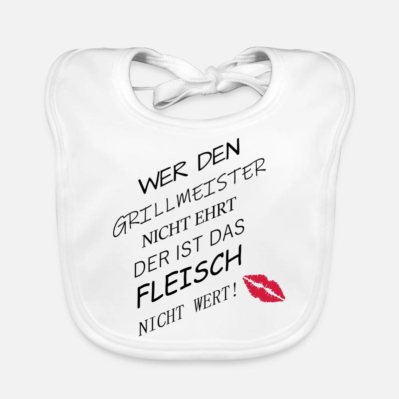 Fleisch nicht wert - Baby Bio-Lätzchen - Weiß
