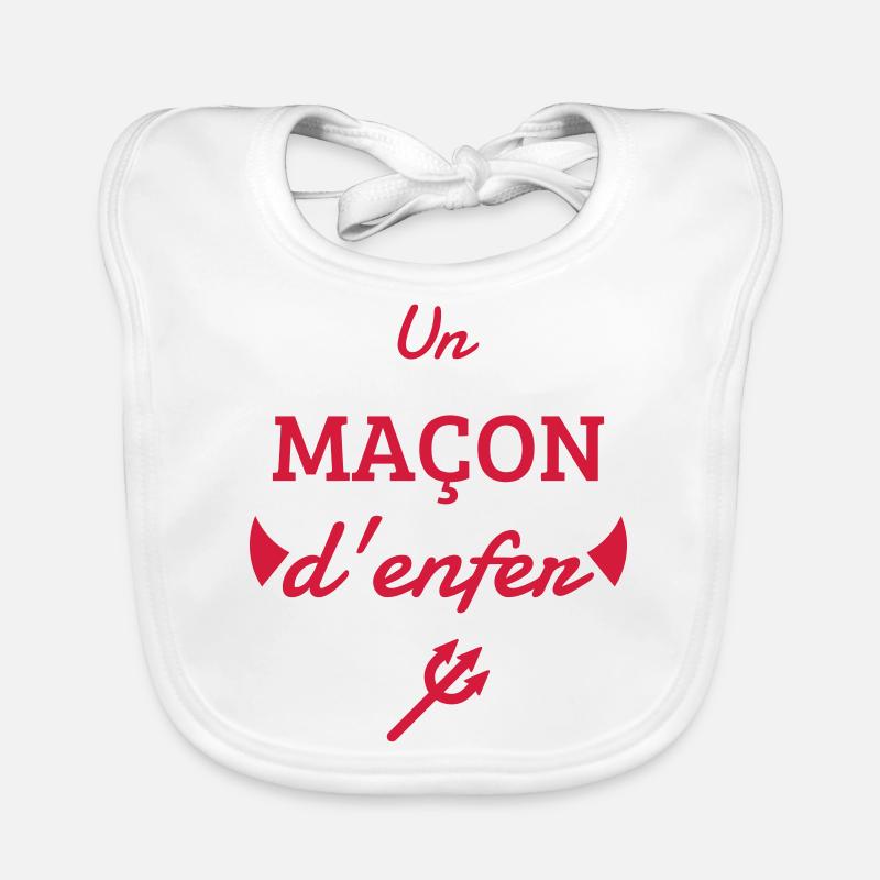 Maçon / Maçonnerie / Construction / Chantier Bavoir bio Bébé