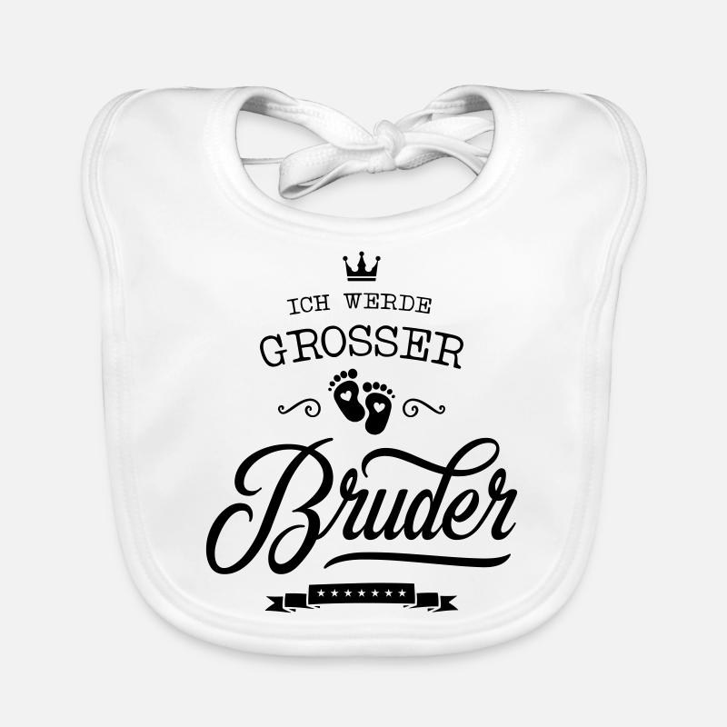 ich werde grosser bruder design Baby Bio-Lätzchen