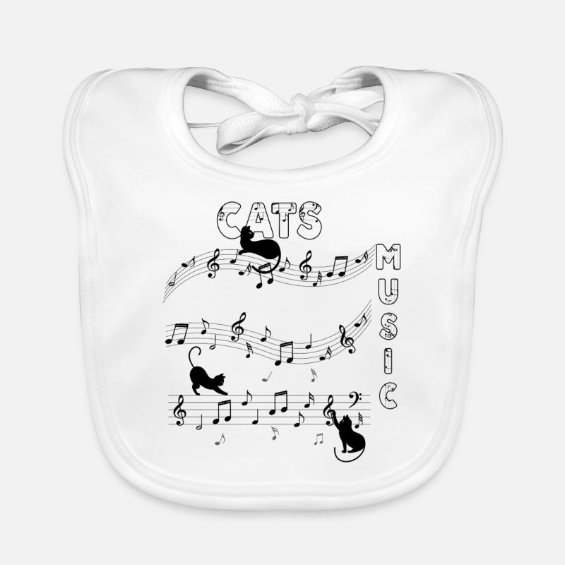 Cats Music Organic Baby Bibs