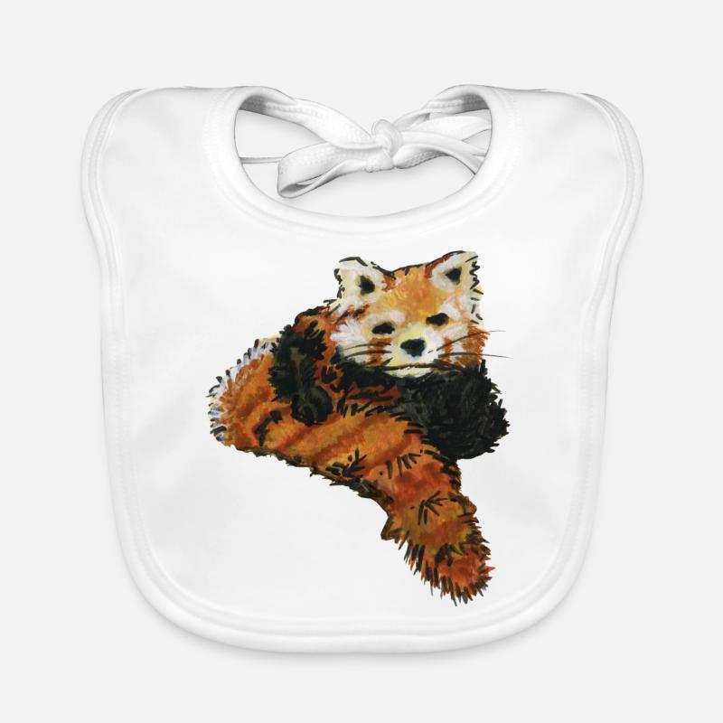 panda roux - red Panda - roter kleiner der rote Bavoir bio Bébé