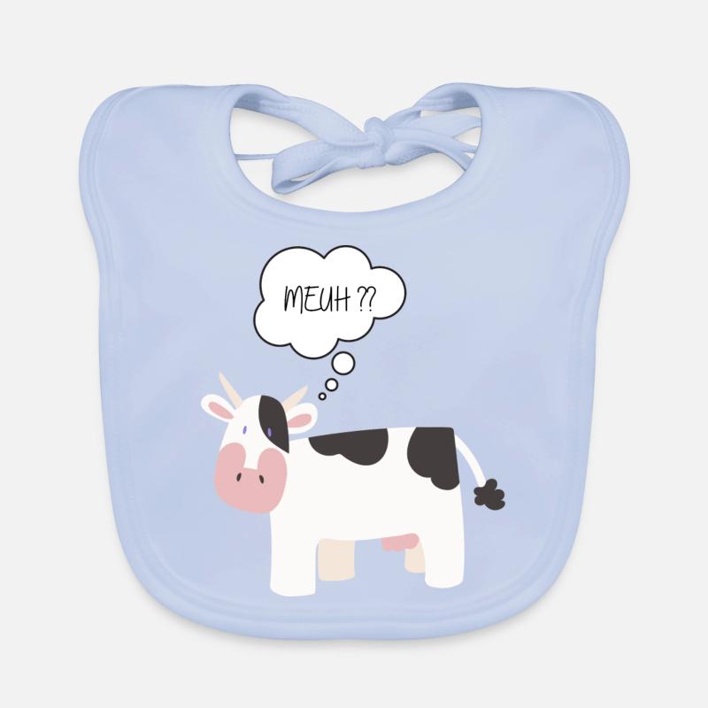 Gift humor - Cow that makes Meuh Organic Baby Bibs