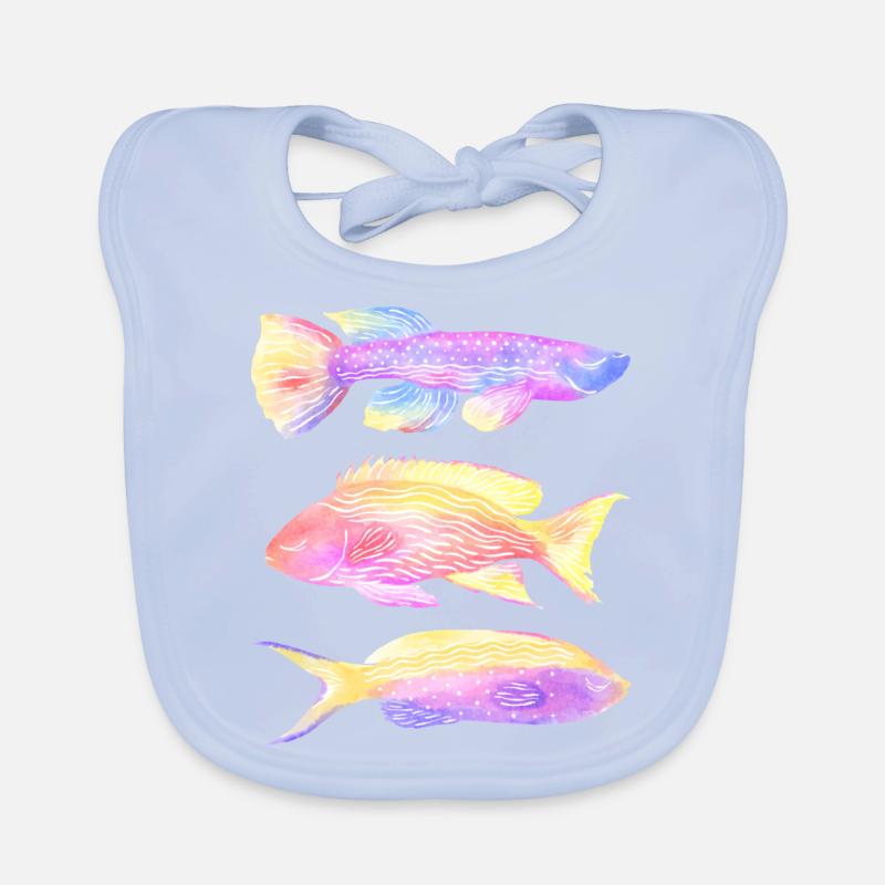 exotic fish Organic Baby Bibs