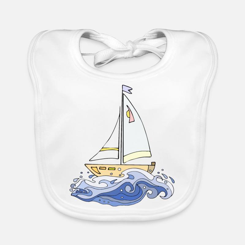 Segelboot Baby Bio-Lätzchen