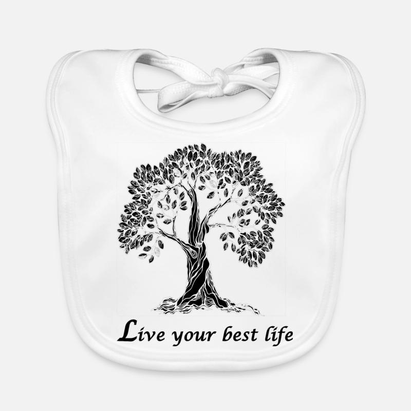 Black tree Organic Baby Bibs