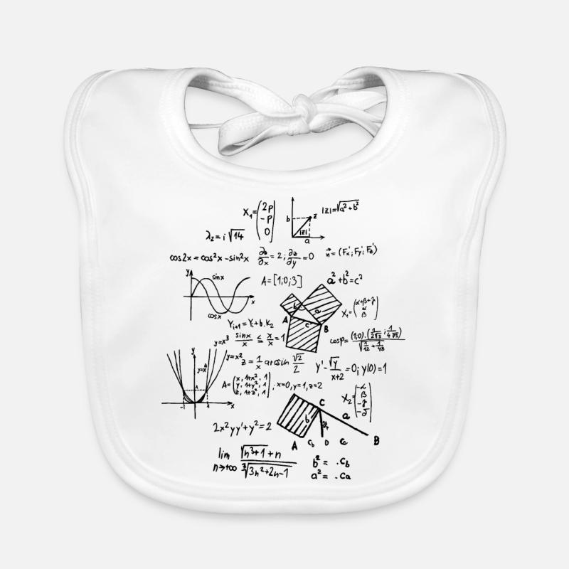 Mathématiques Mathématiques Mathématiciens Formules mathématiques Bavoir bio Bébé