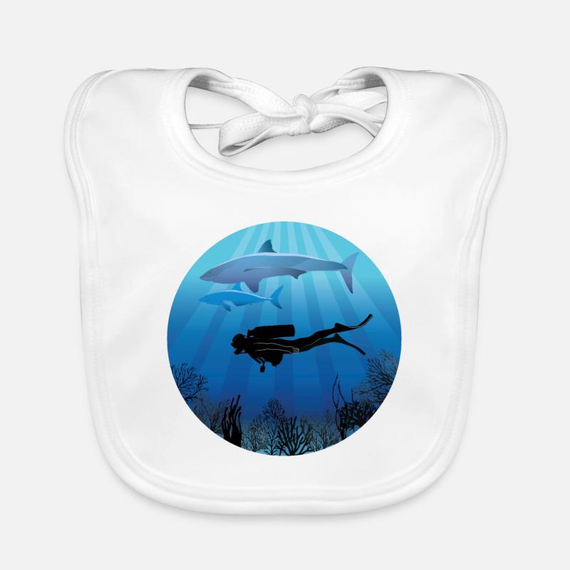 Plongeur plongeur plongeur de plongée de requin Bavoir bio Bébé