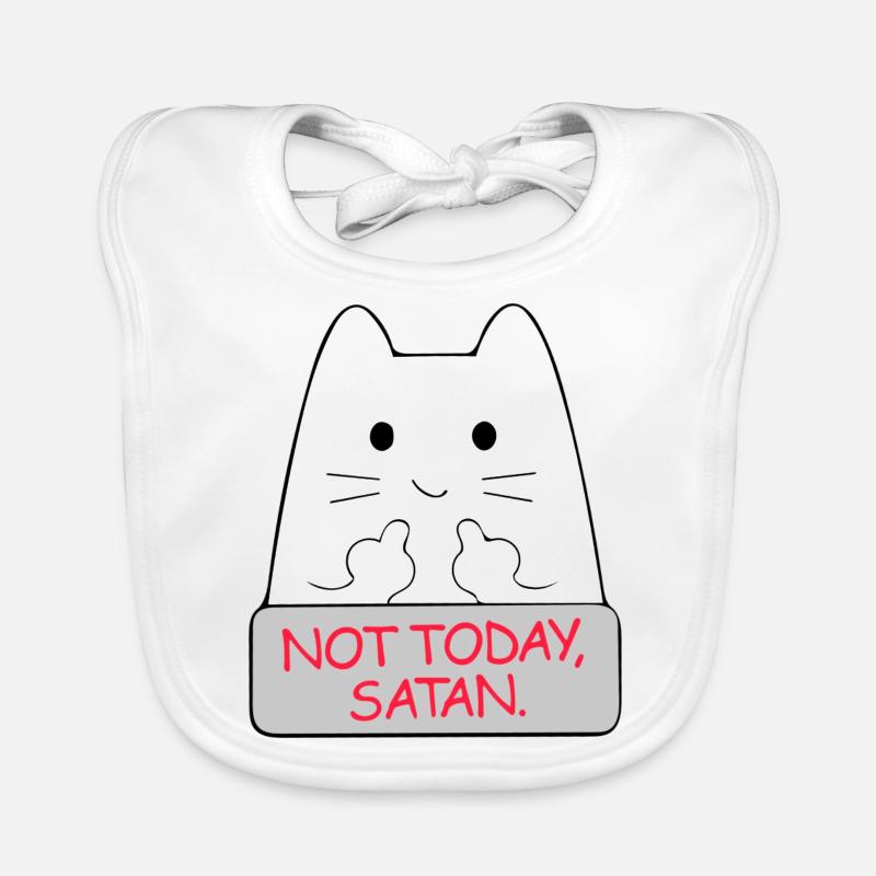 Nicht heute Satan Funny Cat Baby Bio-Lätzchen