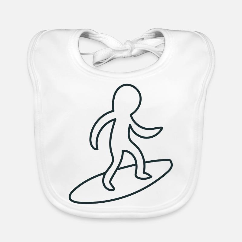 lil surf gars Bavoir bio Bébé