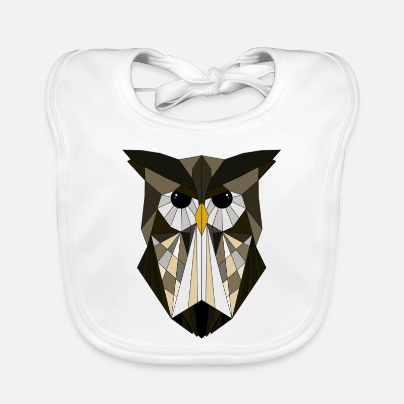 Eule geometrisch Baby Bio-Lätzchen