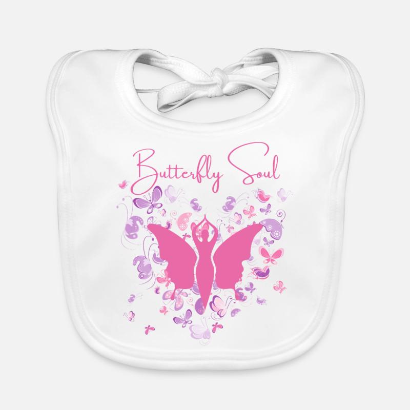 Une nouvelle âme de papillon Bavoir bio Bébé