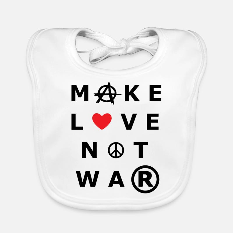 make love not war Organic Baby Bibs