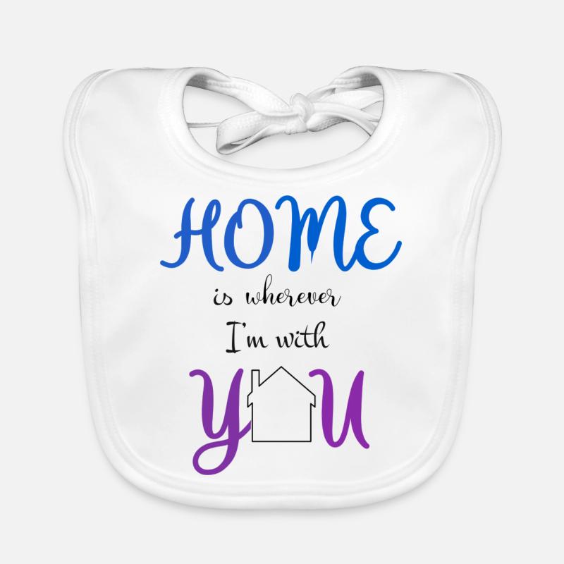 Phrase home ist, wo immer ich mit dir bin Baby Bio-Lätzchen