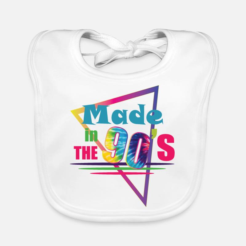 1990iger Sprüche 90s Geschenksidee Baby Bio-Lätzchen