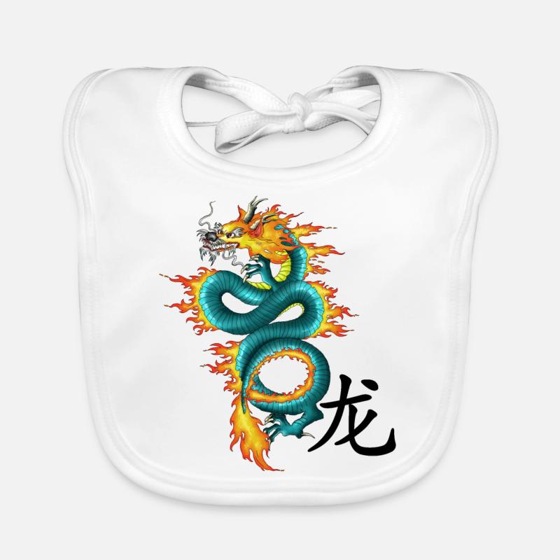 Drache - Long Baby Bio-Lätzchen