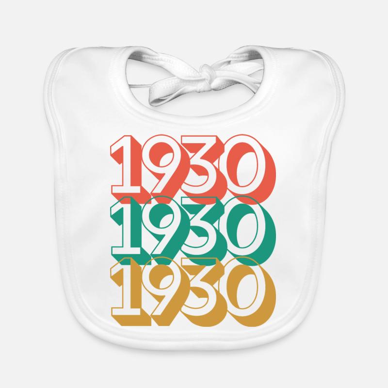 Anniversaire année 1930 / Vintage 1930 / Retro 30 Bavoir bio Bébé