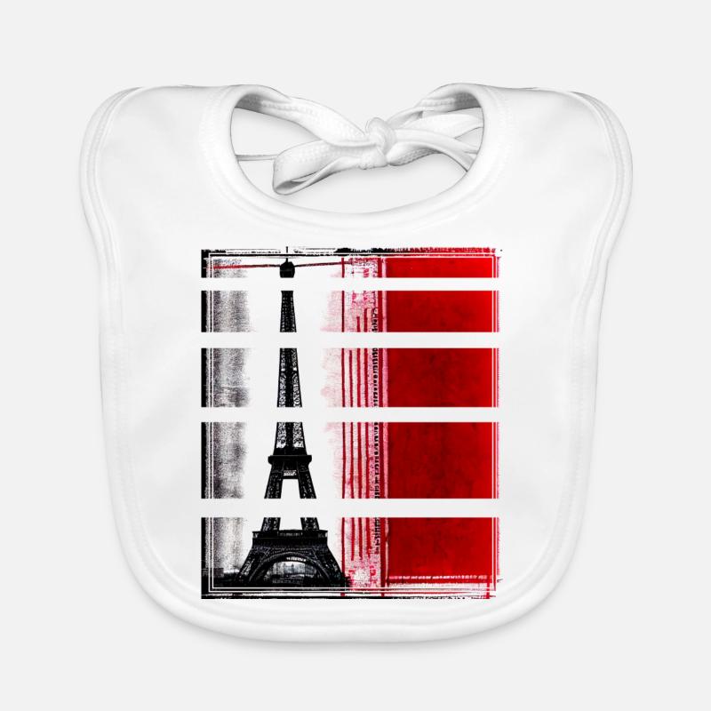 Paris Eiffelturm Modern Casual Style Baby Bio-Lätzchen