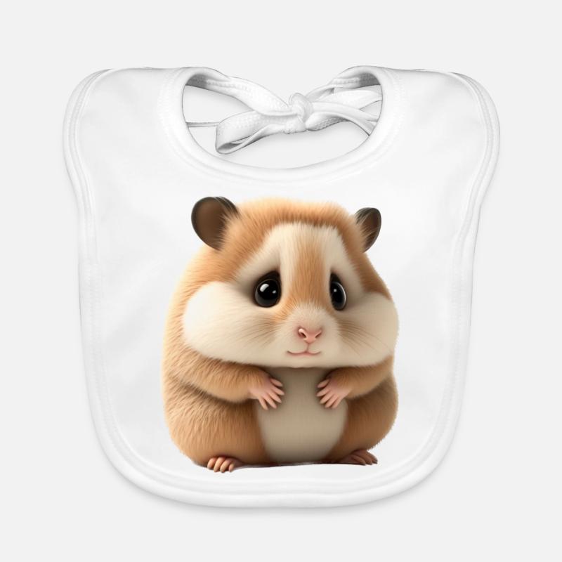 Bébé hamster - Bavoir bio Bébé - blanc