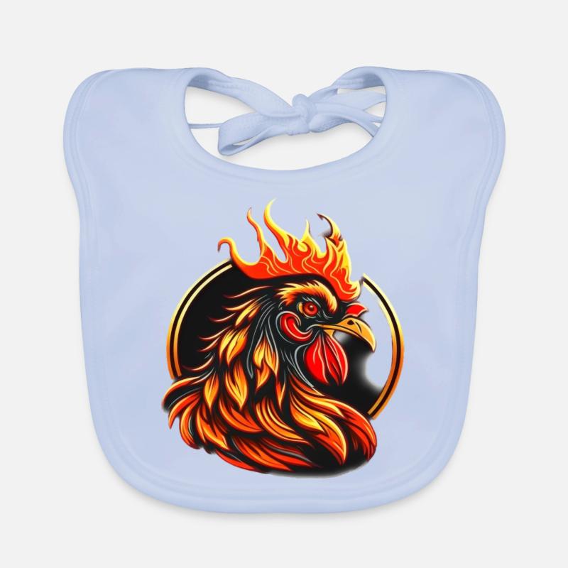 Logo du Coq de Feu Bavoir bio Bébé
